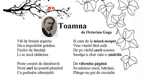 toamna de octavian goga versuri.